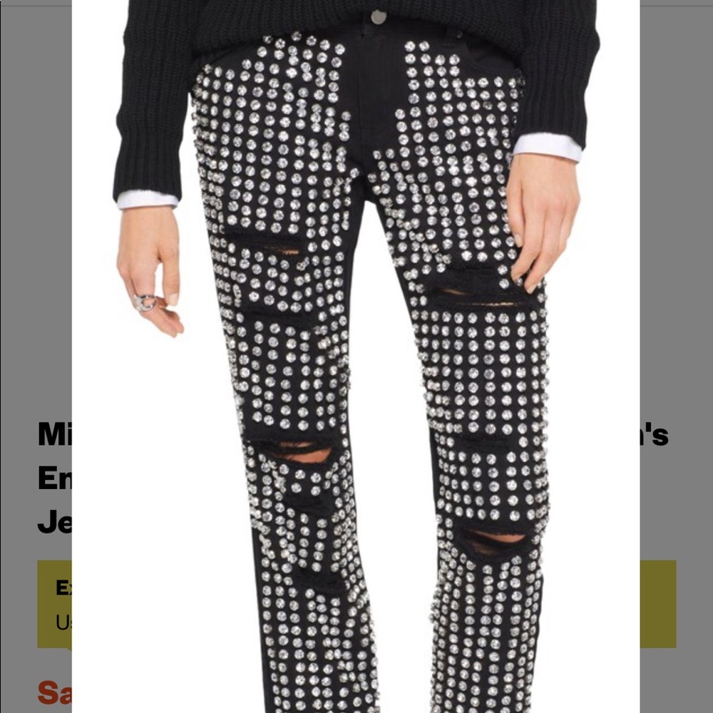 Michael Kors Limited Edition Dillon Relaxed Embellished Jeans Size 4 or 28” $395